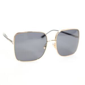 Jimmy Choo Oversized Square Aliana Sunglasses - Gold/Black - NWT